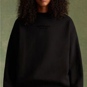 Fear of God Black Crew Neck Sweatshirt, Med, NWT